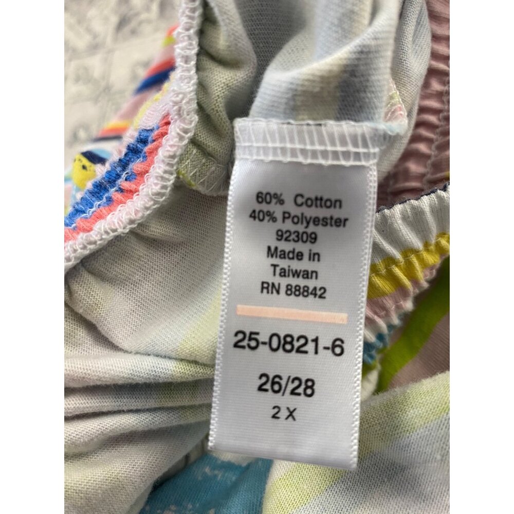 Womens Plus Size 2X (26/28) Skirt Multicolor Striped Elastic Waist Woman Within - Picture 3 of 4